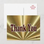 Carte postale Merci or brillant - personnaliser (Devant / Derrière)