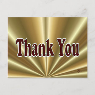 Carte postale Merci or brillant - personnaliser