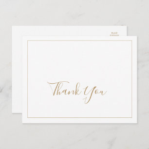 Carte postale Merci or minimaliste