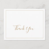 Carte postale Merci or minimaliste (Devant)