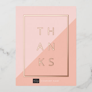 Carte postale Merci or pour entreprise personnalis