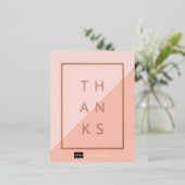 Carte postale Merci or pour entreprise personnalis (Debout devant)