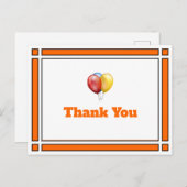 Carte postale Merci orange (Devant / Derrière)