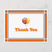 Carte postale Merci orange (Devant)