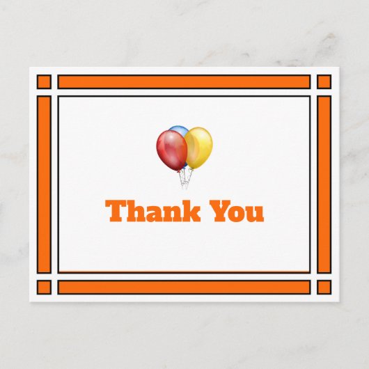 Carte postale Merci orange (Devant)