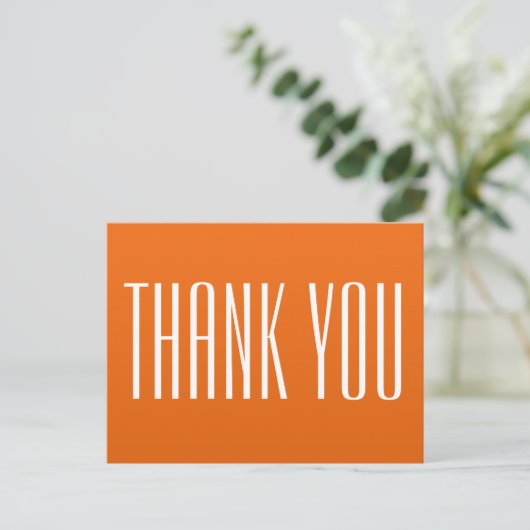 Carte postale Merci orange (Debout devant)