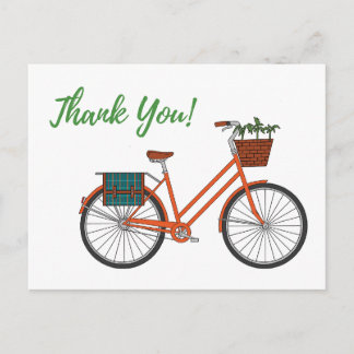 Carte Postale Merci Orange Garden Bike