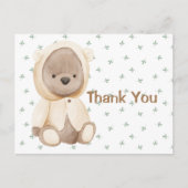 Carte postale Merci Ours Aquarelle Cute (Devant)