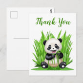 Carte Postale Merci Ours Panda (Devant / Derrière)