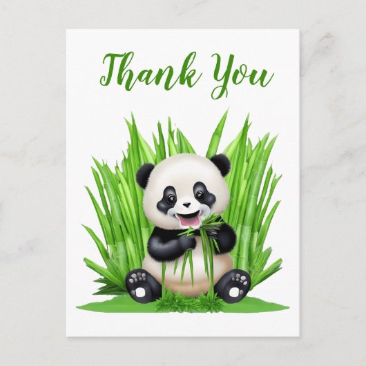 Carte Postale Merci Ours Panda (Devant)