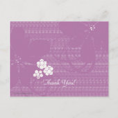 Carte postale Merci, Pale Violet Floral (Devant)