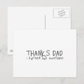 Carte Postale Merci papa... Fête des pères cadeau (Devant / Derrière)