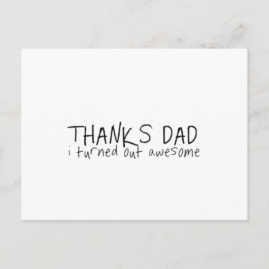 Carte Postale Merci papa... Fête des pères cadeau (Devant)