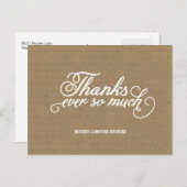 Carte Postale Merci papier Kraft (Devant / Derrière)