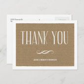 Carte Postale Merci papier Kraft (Devant / Derrière)