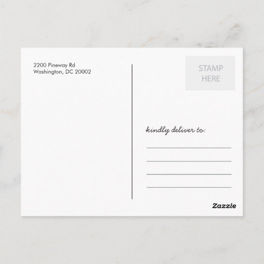 Carte Postale Merci papier Kraft (Dos)