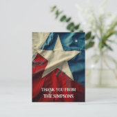 Carte Postale Merci Patriote Rouge Blanc Bleu Lone Star  (Debout devant)
