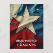 Carte Postale Merci Patriote Rouge Blanc Bleu Lone Star  (Devant)