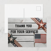 Carte Postale Merci patriotique pour votre service (Devant / Derrière)