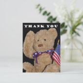 Carte Postale Merci Patriotique Teddy Bear (Debout devant)
