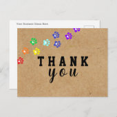 Carte postale Merci Patte Arc-en-ciel Chien Rustiq (Devant / Derrière)