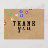 Carte postale Merci Patte Arc-en-ciel Chien Rustiq (Devant)