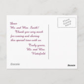 Carte Postale Merci personnalisable (Dos)