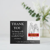 Carte postale "MERCI" personnalisable (Debout devant)