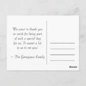 Carte postale "MERCI" personnalisable (Dos)