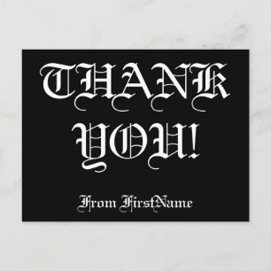 Carte postale "MERCI !" personnalisable et personn
