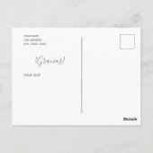 Carte postale - Merci ! - Personnalisé (Dos)