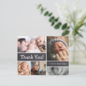 Carte Postale Merci personnalisé faire-part de naissance de bala (Debout devant)