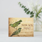 Carte postale Merci personnalisée (Debout devant)