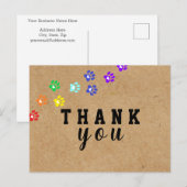 Carte postale Merci personnalisée avec empreinte d (Devant / Derrière)