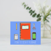 Carte postale Merci personnalisée Horizontale (Debout devant)