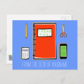 Carte postale Merci personnalisée Horizontale (Devant / Derrière)