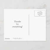 Carte postale Merci personnalisée Top Hat (Dos)