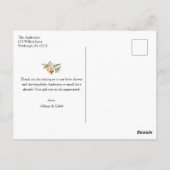 Carte postale Merci petit Baby shower (Dos)