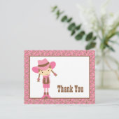 Carte postale Merci petite fille (Debout devant)