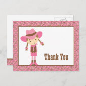 Carte postale Merci petite fille (Devant / Derrière)