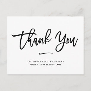 Carte Postale Merci   Petites entreprises de détail noir et blan