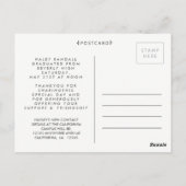 Carte postale Merci photo (Dos)