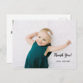 Carte postale Merci photo anniversaire (Devant / Derrière)