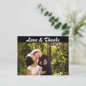 Carte postale Merci photo avant et arrière (Debout devant)