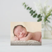 Carte postale Merci Photo Baby Faire-part (Debout devant)