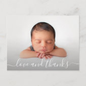 Carte Postale Merci photo bébé Faire-part de naissance (Devant)