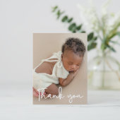 Carte Postale Merci photo bébé vertical (Debout devant)