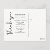 Carte Postale Merci photo bébé vertical (Dos)