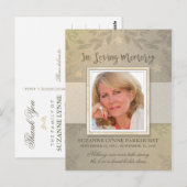 Carte postale Merci photo beige floral (Devant / Derrière)