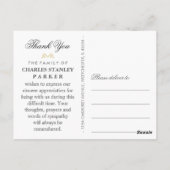 Carte postale Merci photo Black Elegance Sympathy (Dos)